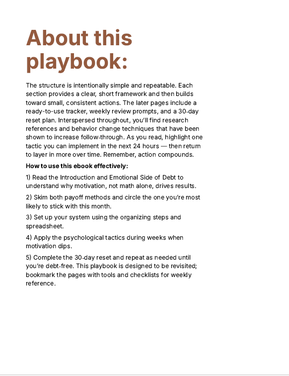 The Debt Psychology Playbook: How to Pay Off Credit Cards Fast with the Snowball & Avalanche Methods